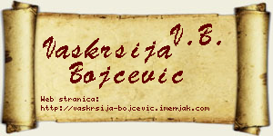 Vaskrsija Bojčević vizit kartica